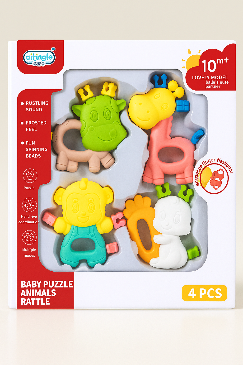 Sonajeros Didácticos para Bebés 4 pcs