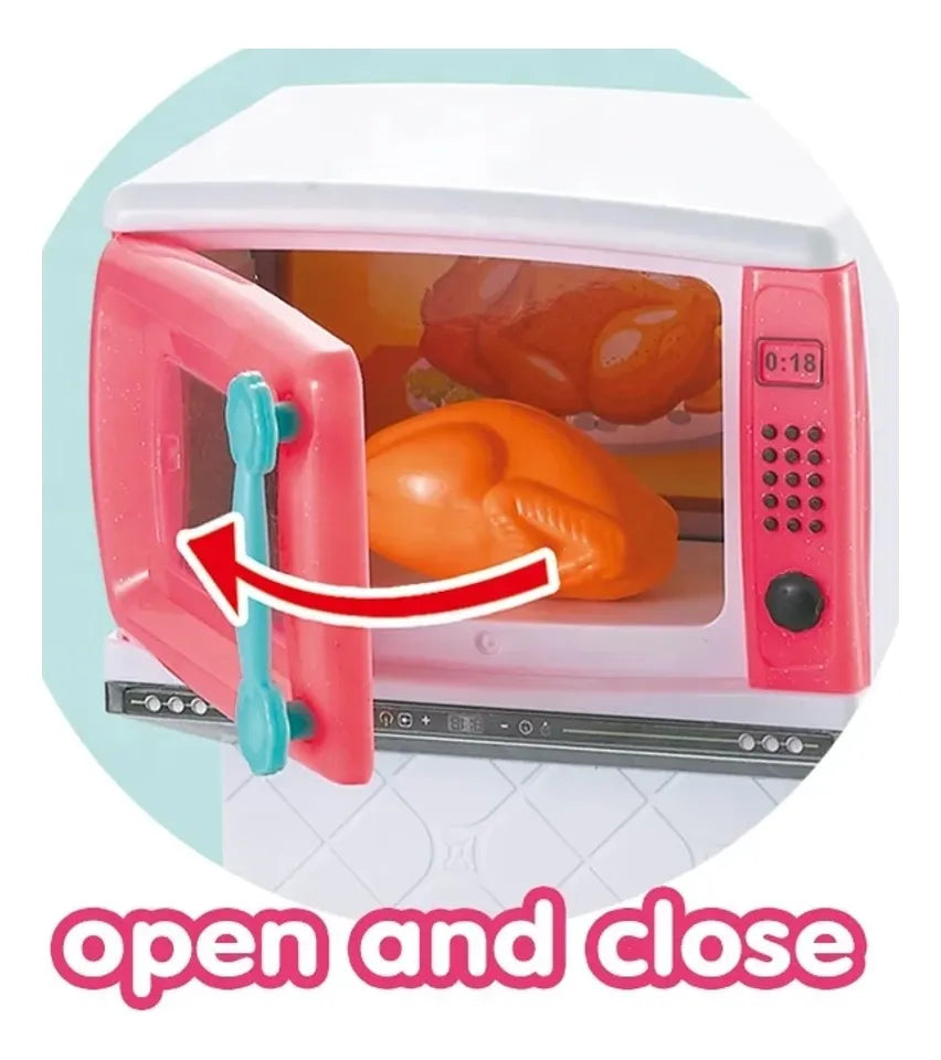 Juguete Para Niños Cocina Y Accesorios Rosa