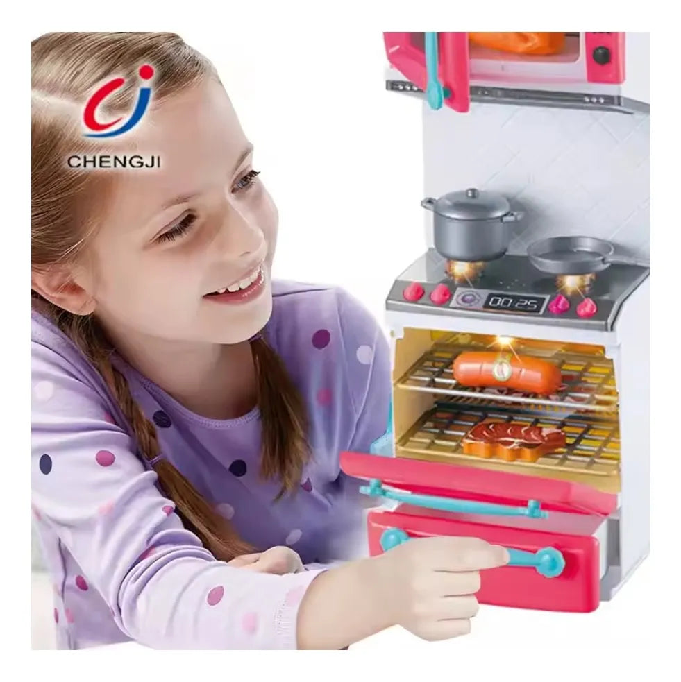 Juguete Para Niños Cocina Y Accesorios Rosa