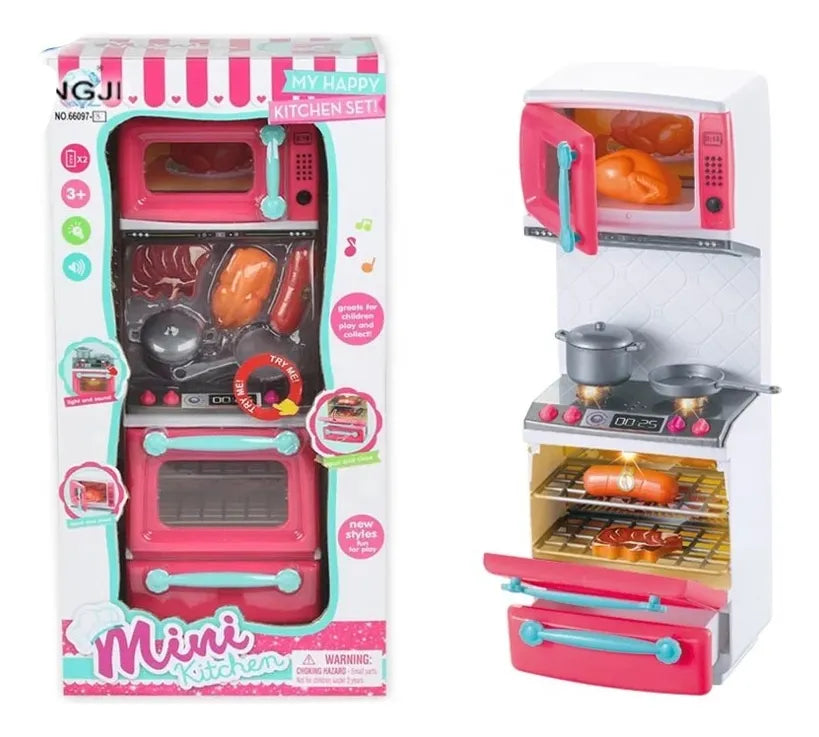 Juguete Para Niños Cocina Y Accesorios Rosa