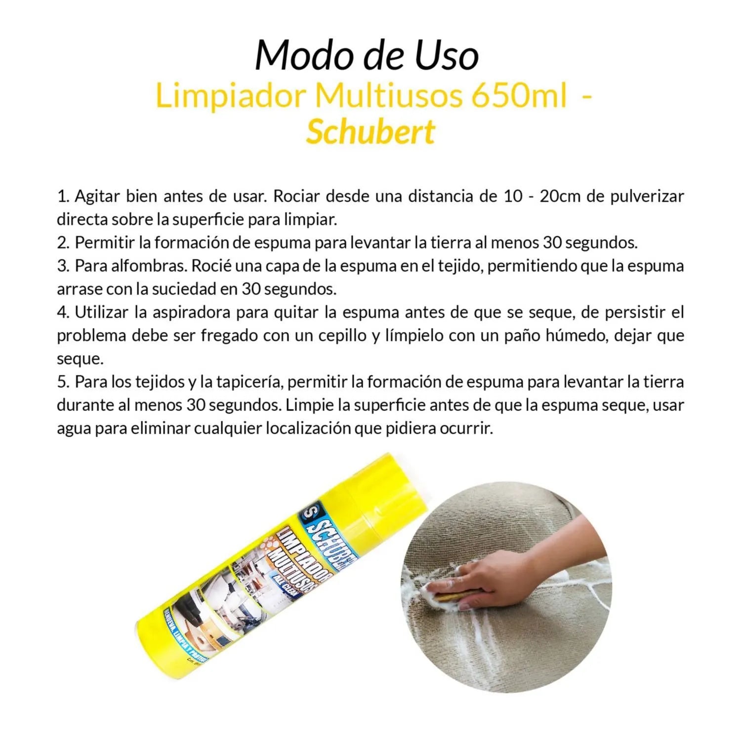 Espuma Limpiador Multiusos All Clean 650 ml Schubert